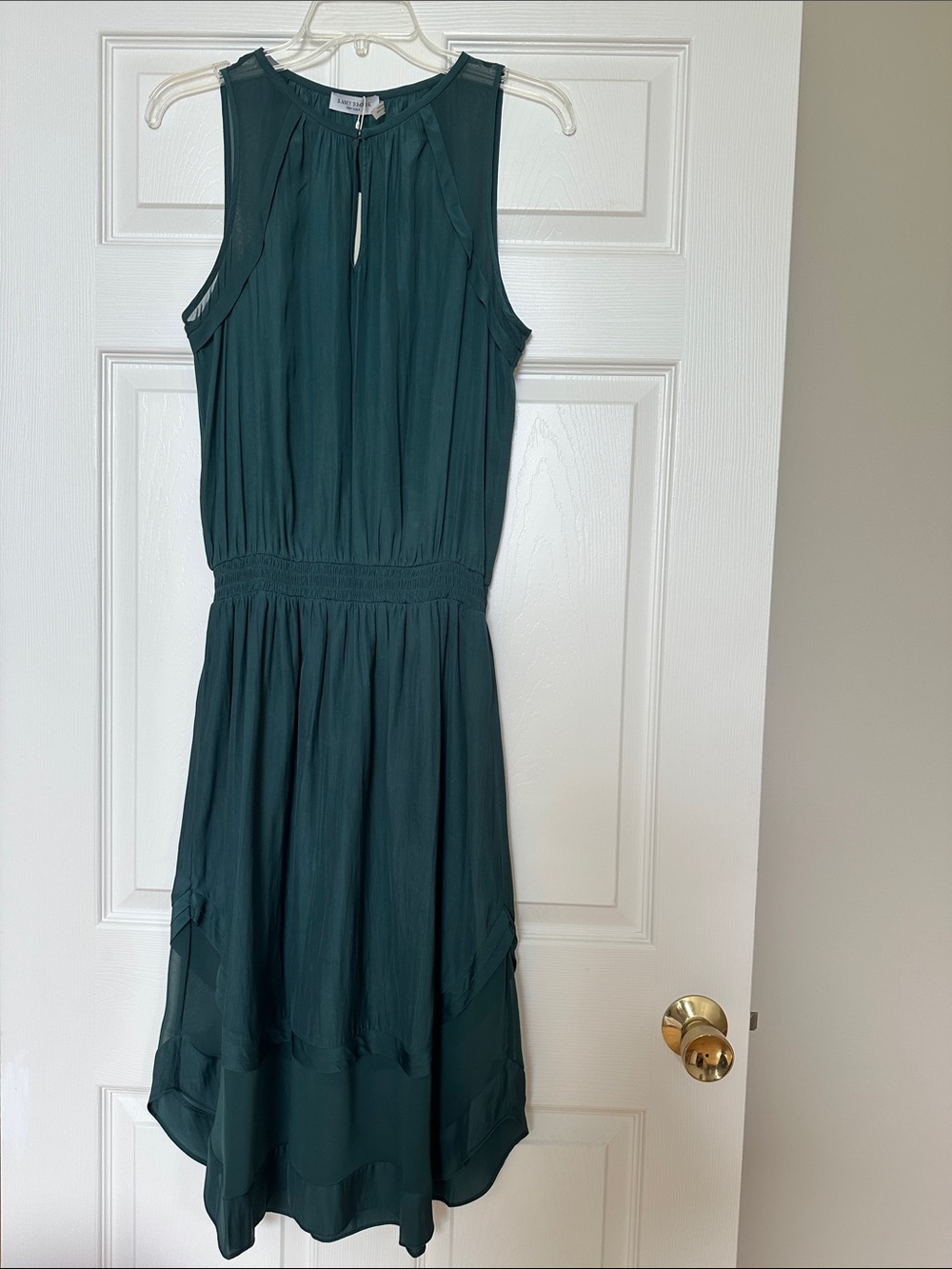 Ramy Brook Sleeveless Teal High-Low Midi Dress